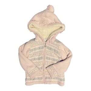 Aspen Kids Sherpa Lined Snowflake Zip Up Sweater 5T